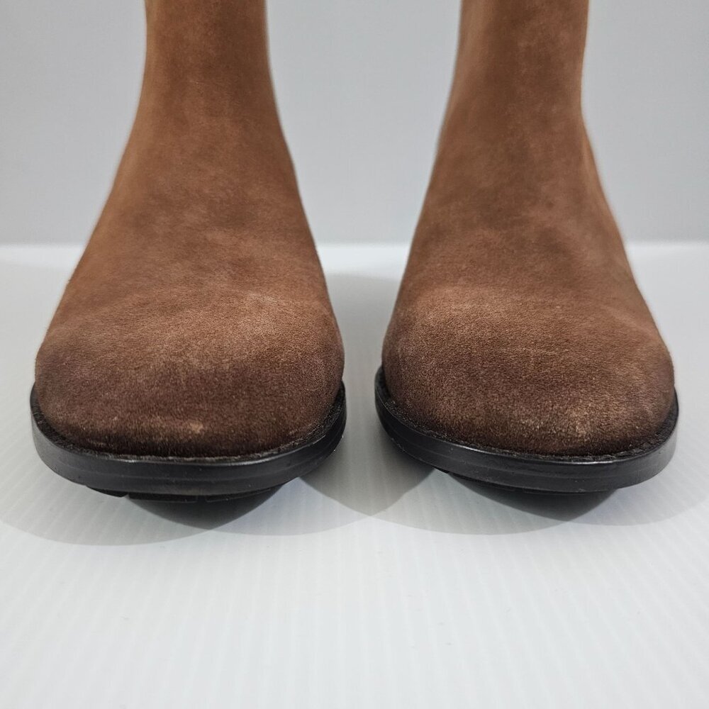 Sam Edelman Kaiti Chelsea Ankle Boot Womens 7 Brown Suede Block Heel Western NEW - Picture 5 of 12